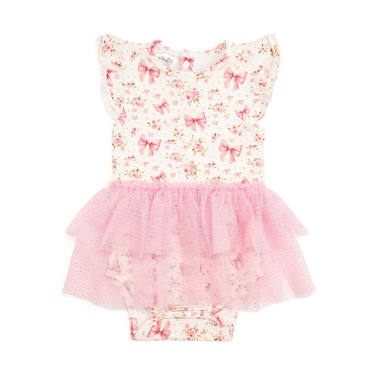 Bow Floral Tutu Leotard