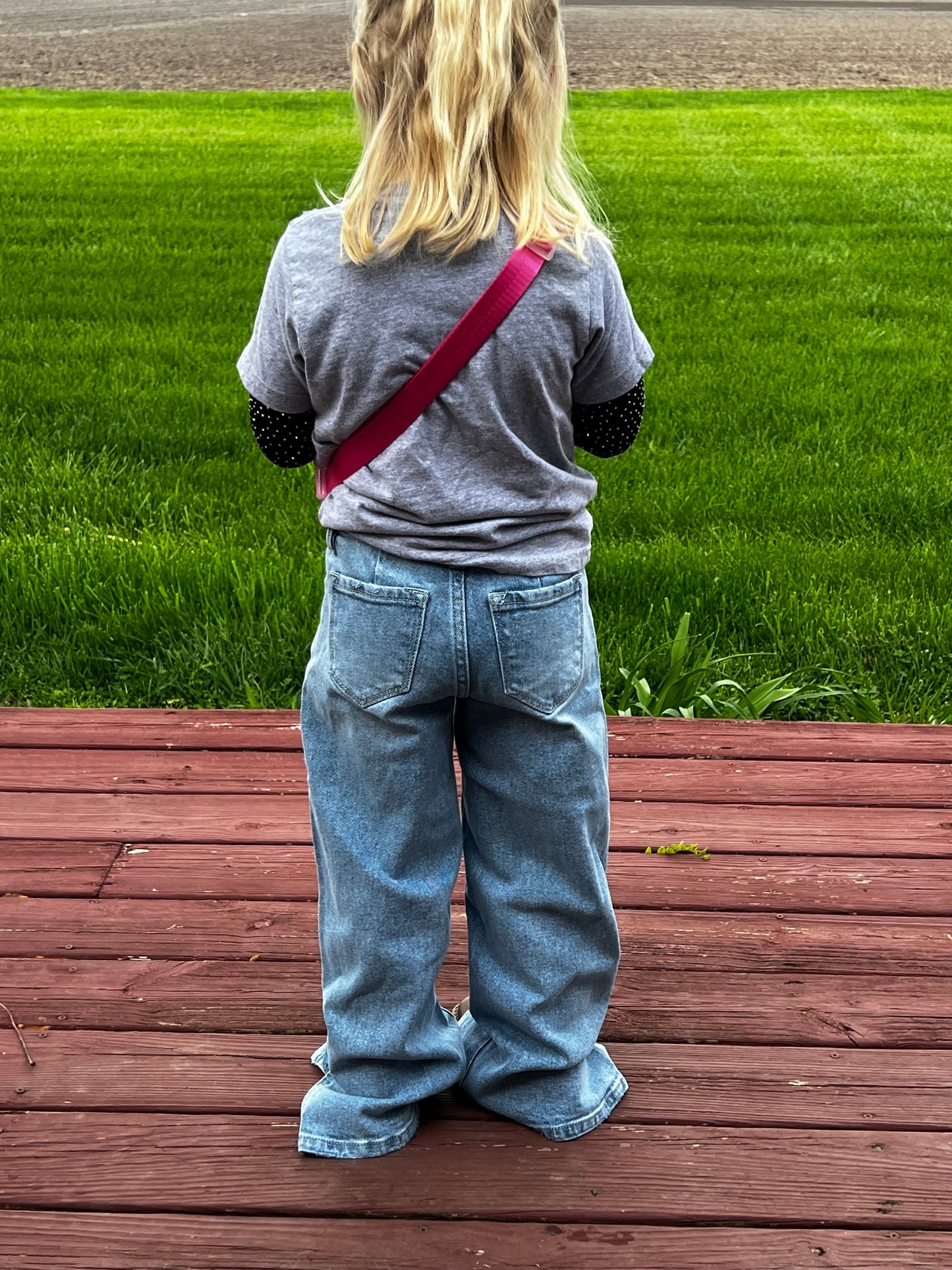 Wide Leg Light Wash Denim