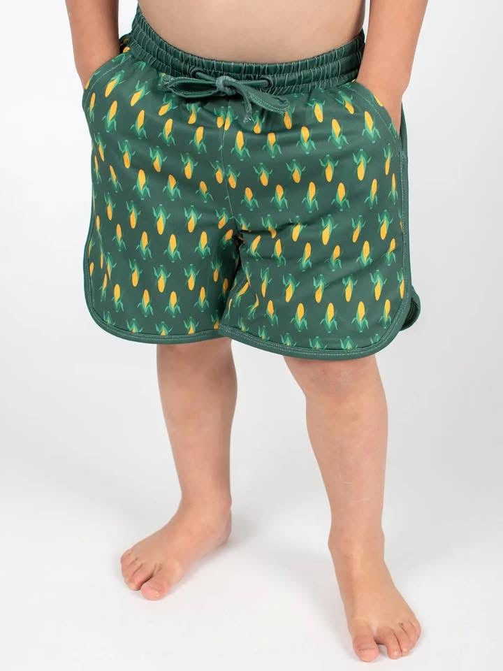 Retro Corn Swim Trunks