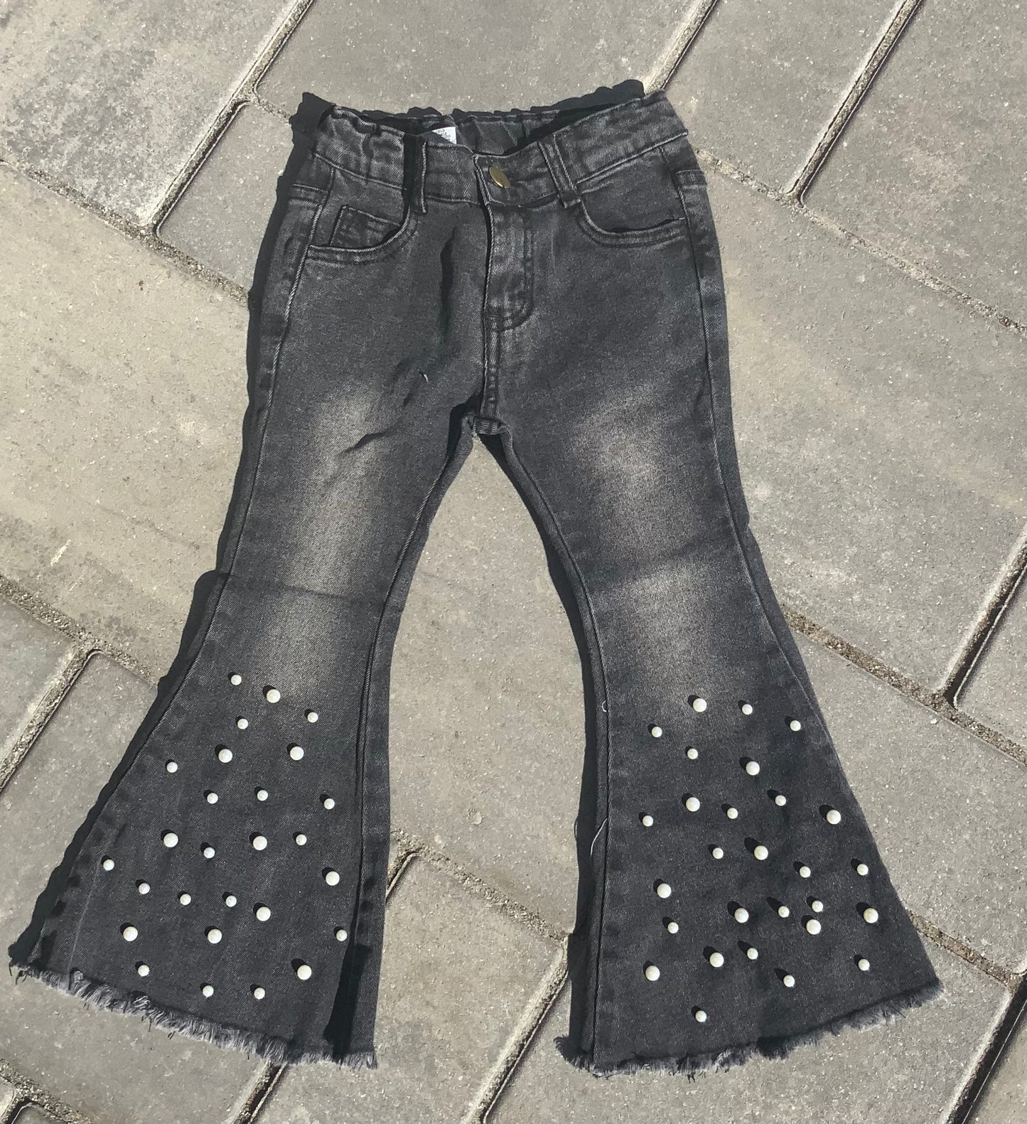 Black Pearl Denim Flares