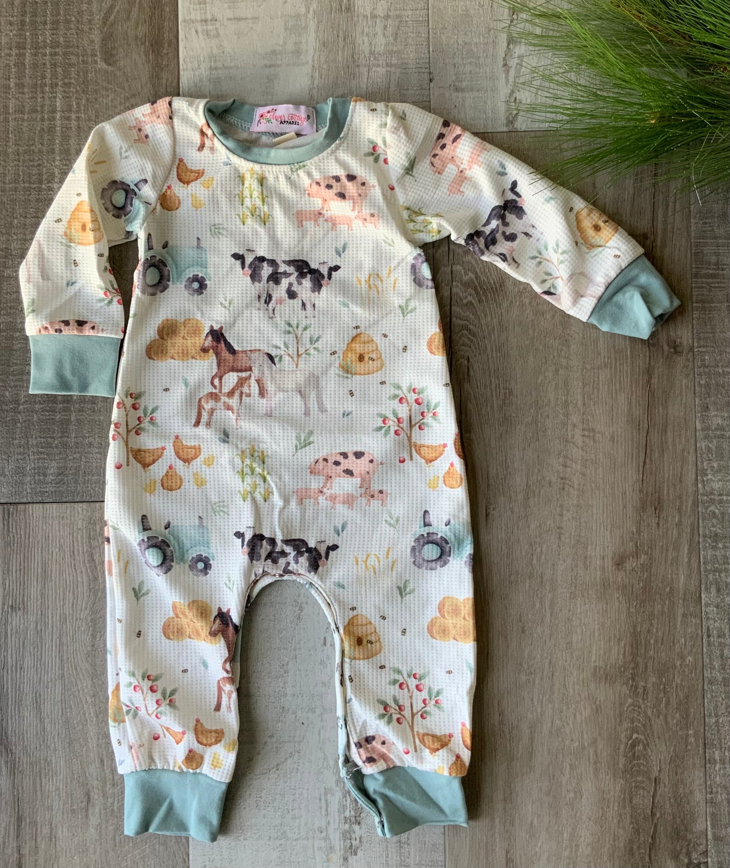 Hobby Farm Waffle Romper