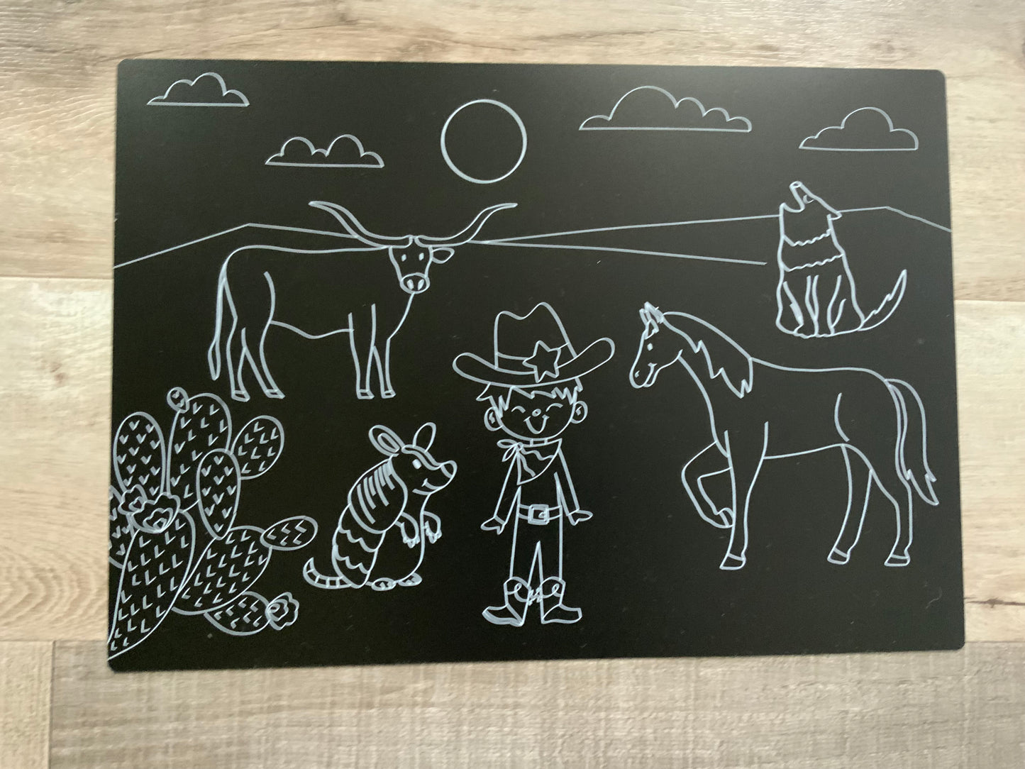 Chalkboard Coloring Placemat 12”x7”