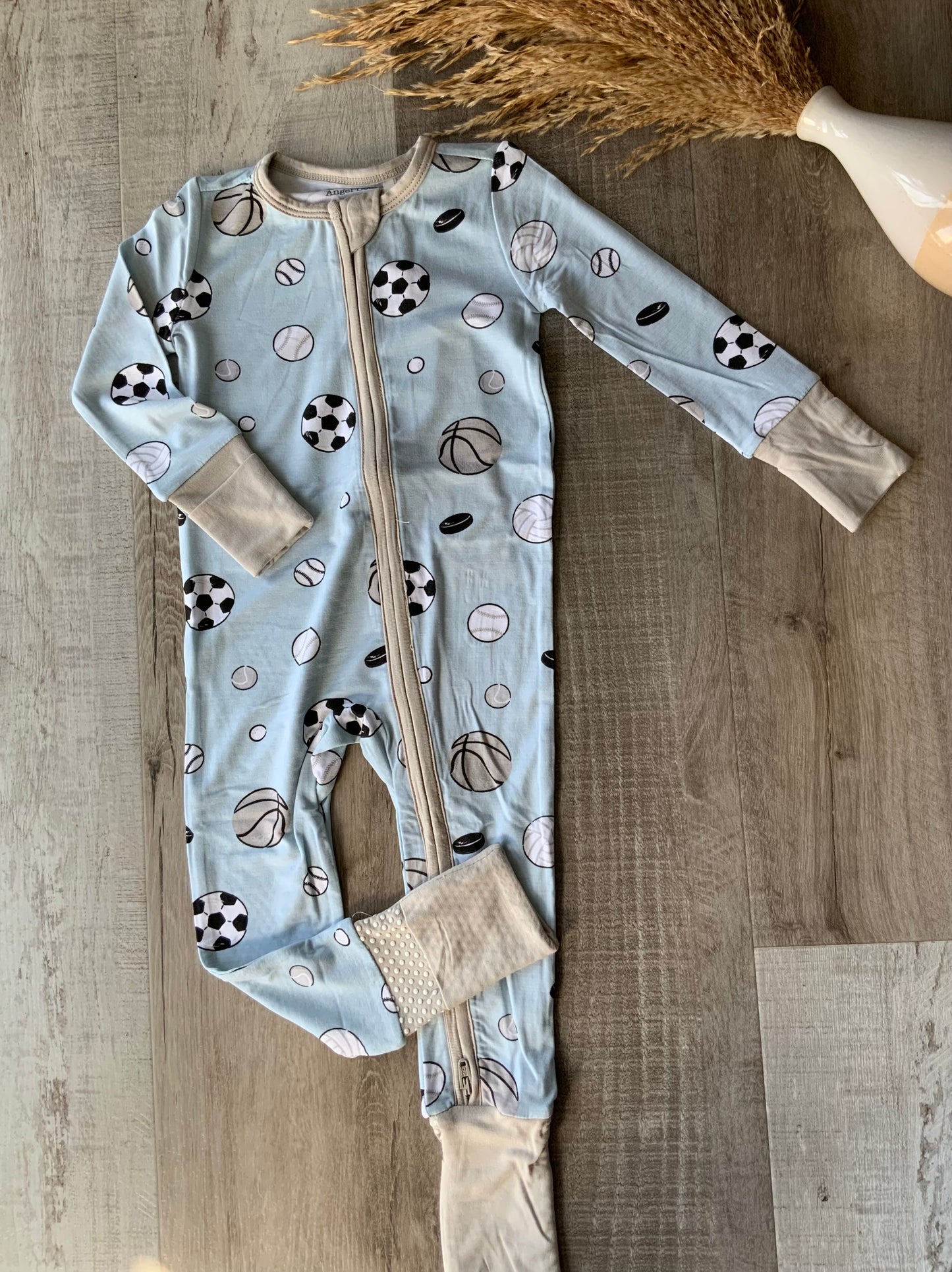 Blue Sports Double Zipper Sleeper