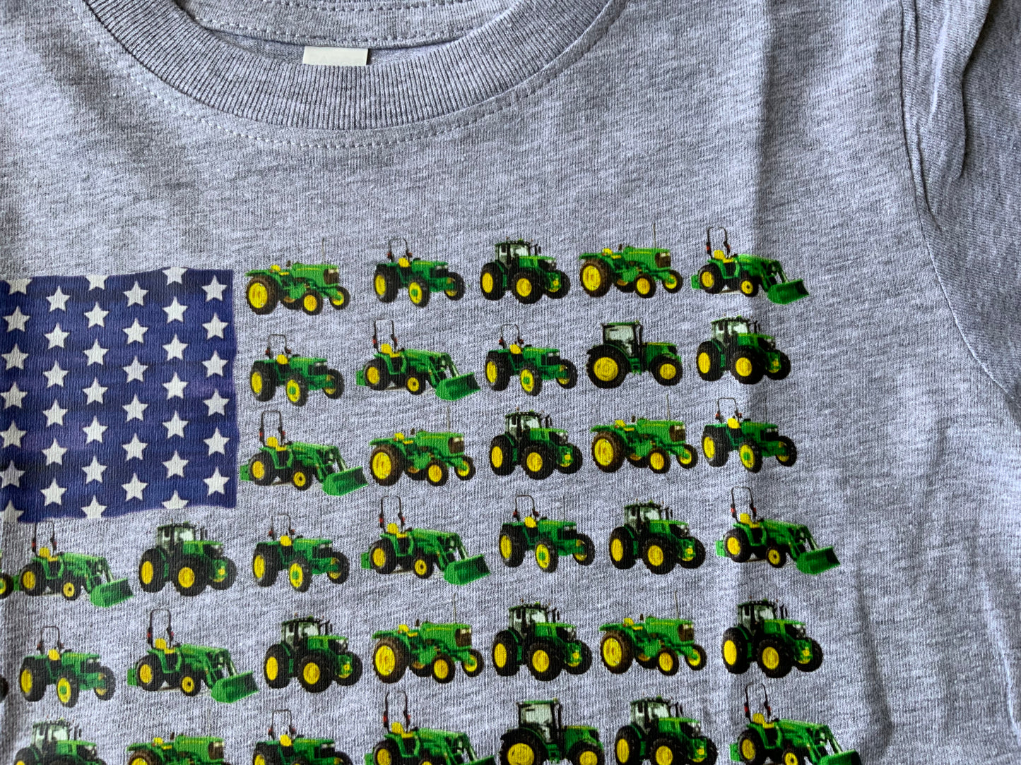 Green Tractor Flag Tee