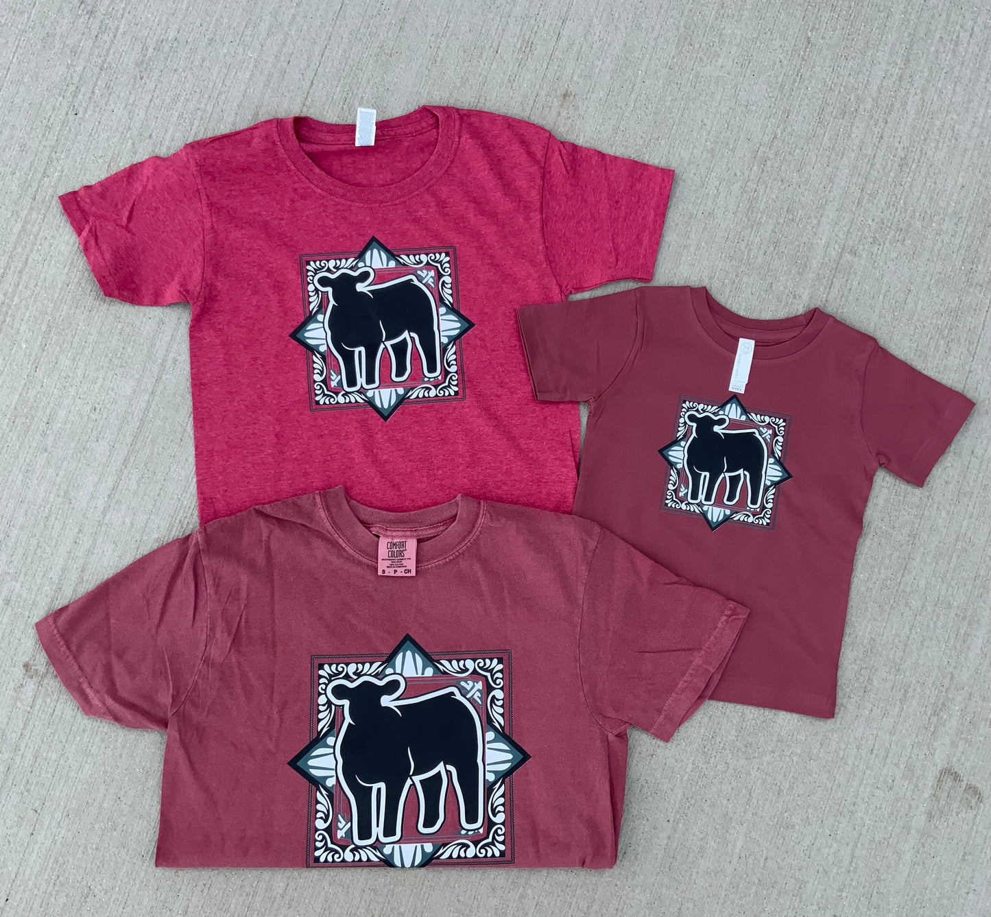 Maroon Show Cow GTown Tee