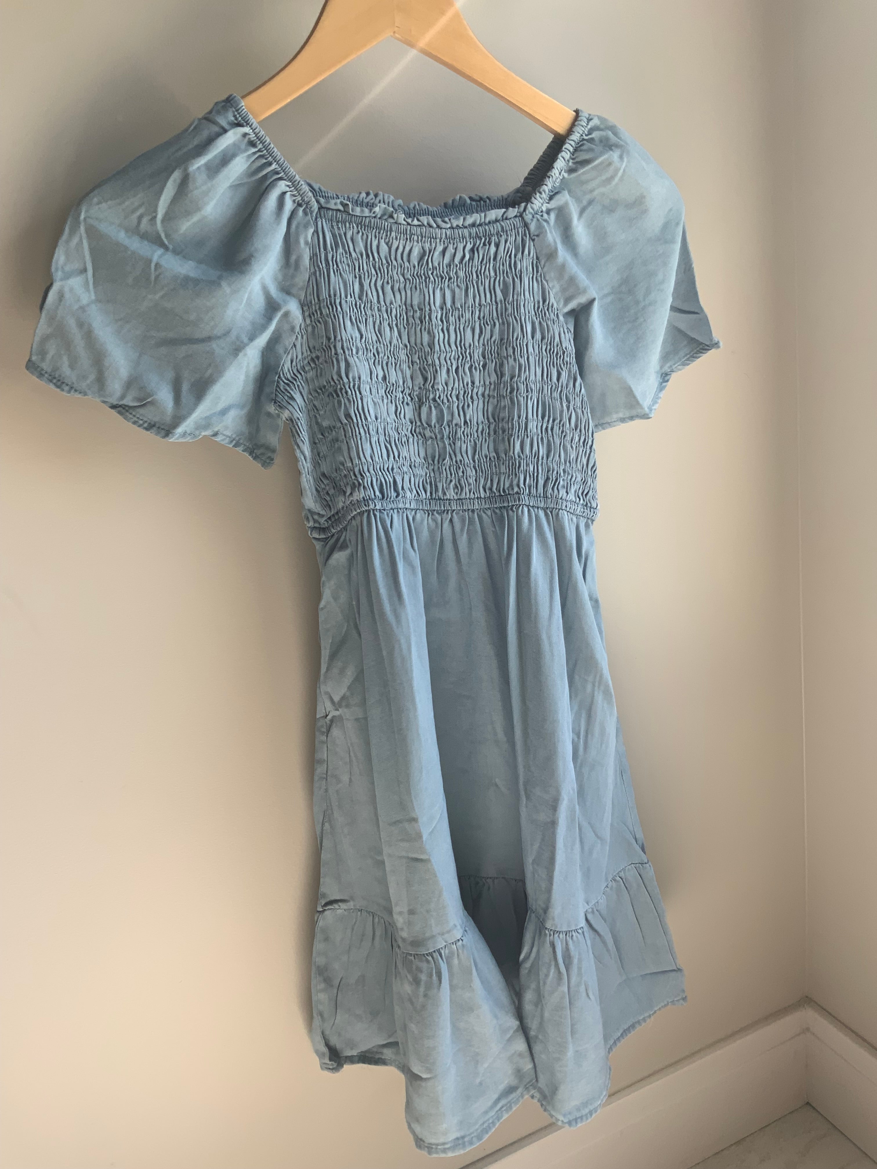 denim smock dress Light Denim Smocked Dress – Shop By Knight Boutique