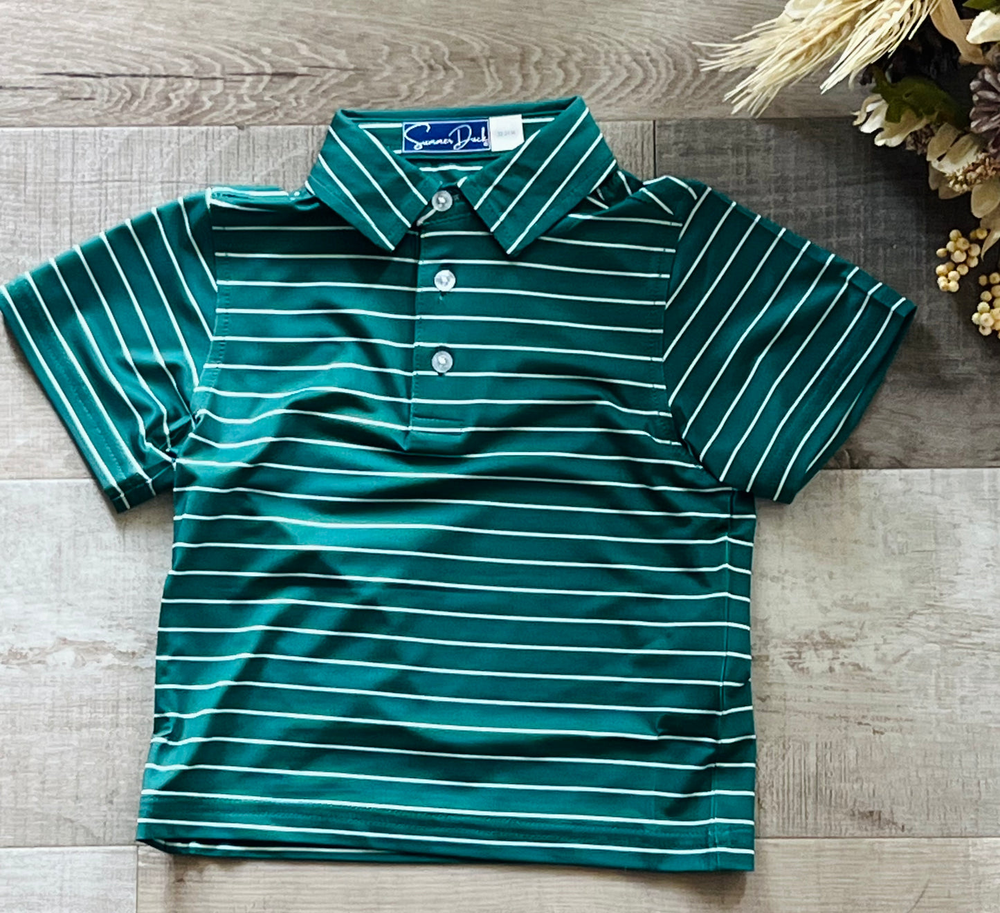 Green Stripe Polo