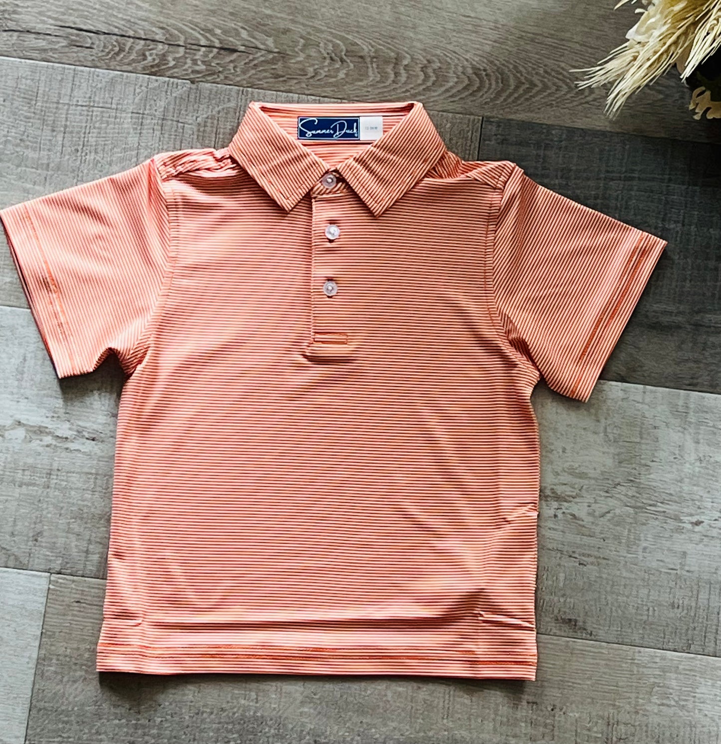 Orange Stripe Polo