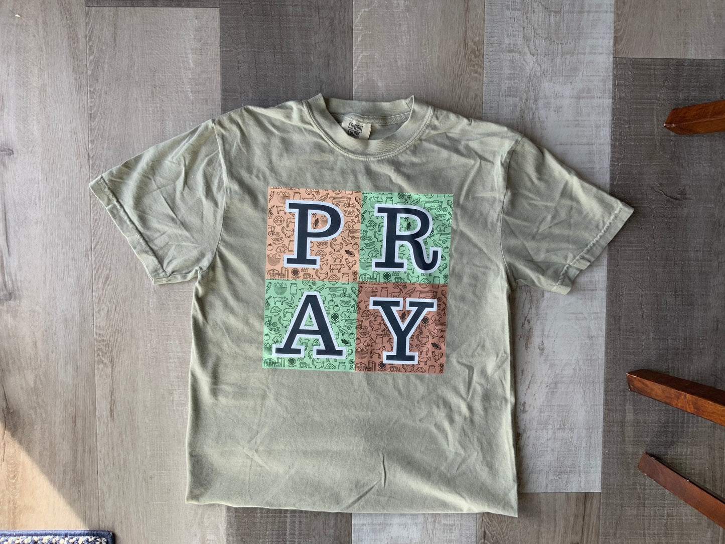PRAY Adult Sage Tee