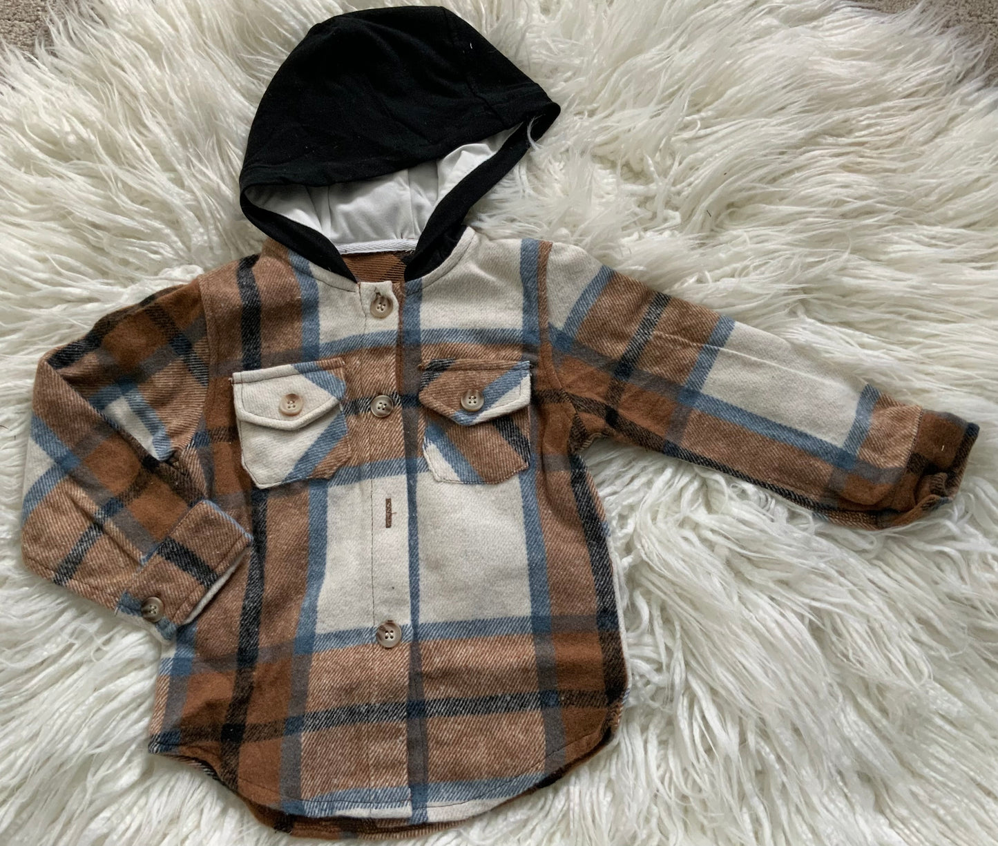Black Hoodie Flannel