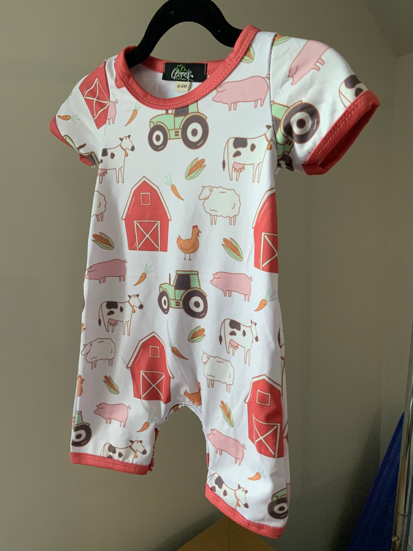 Barn Farm Short Sleeves Romper