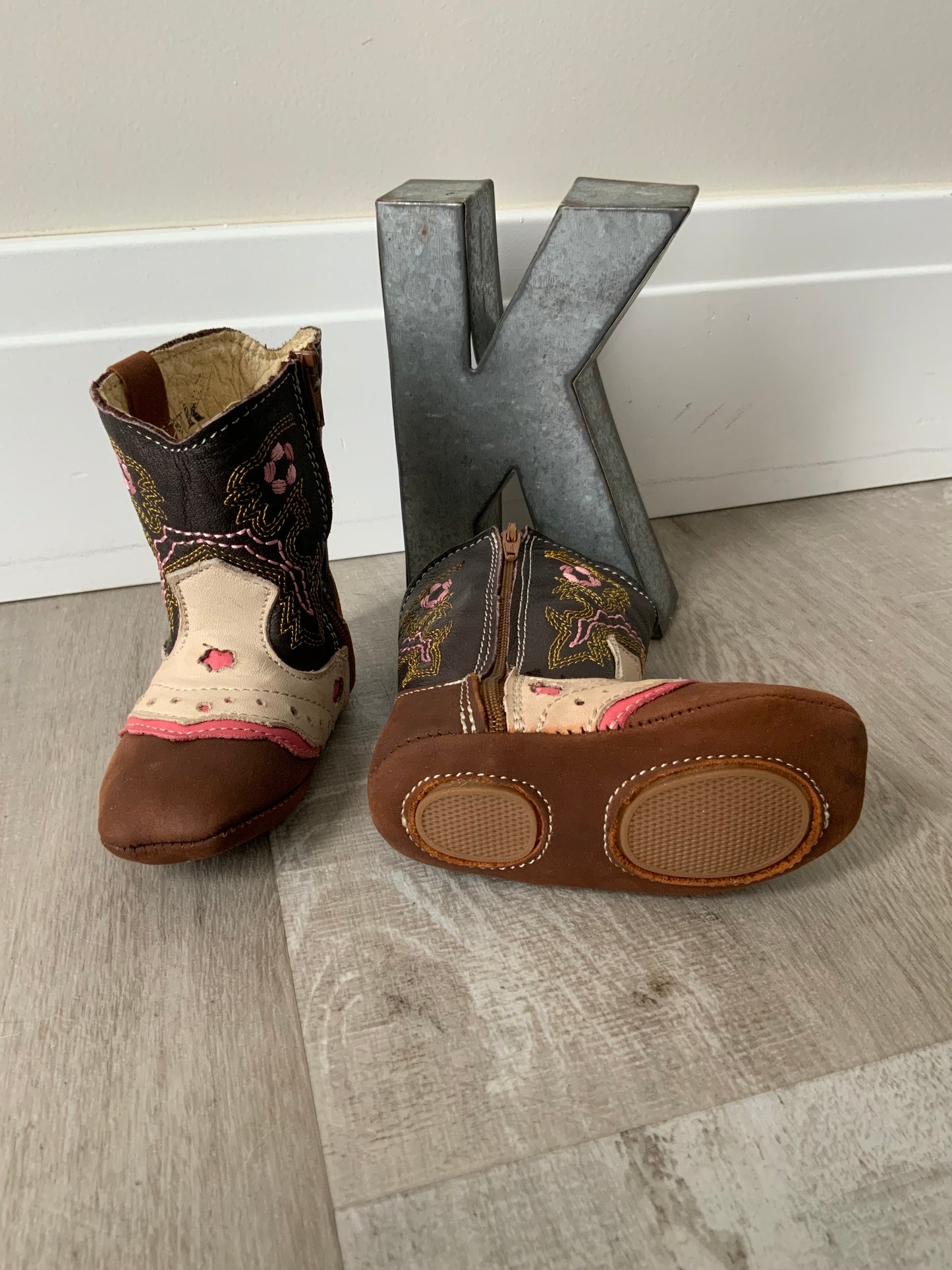 Little Pokes Pink Cowgirl Boots