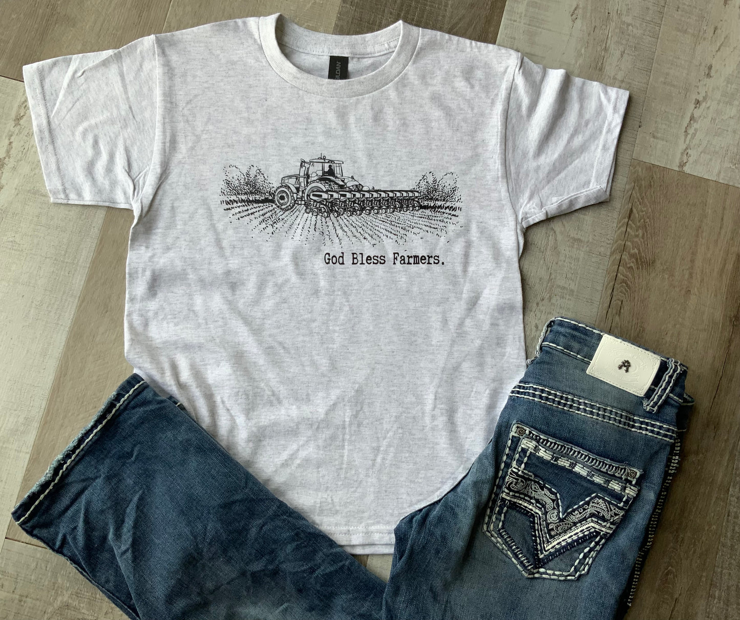 God Bless Farmers SPRING Ed. Gray
