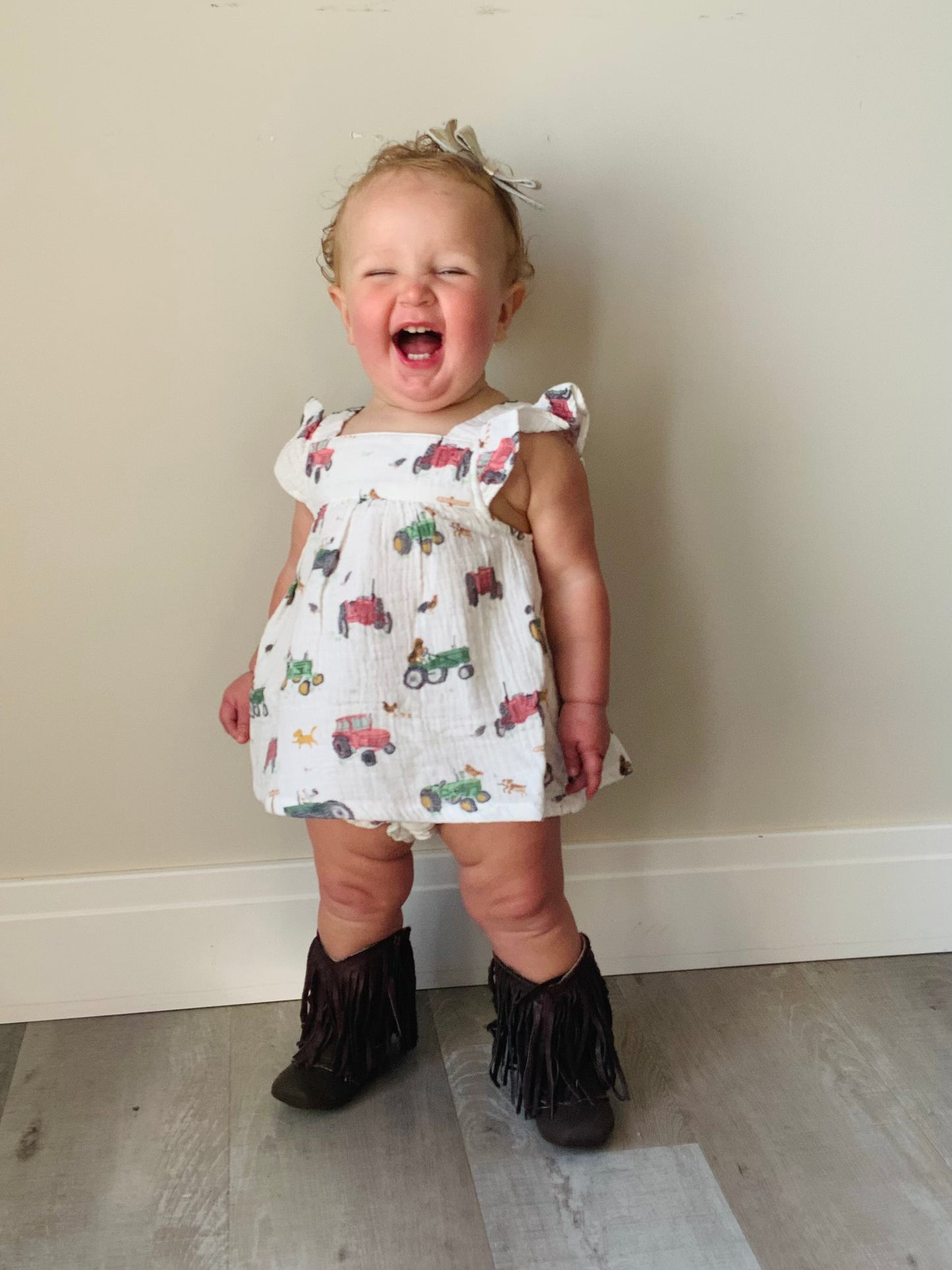 Tractors & Friends Pinafore & Diaper Cover