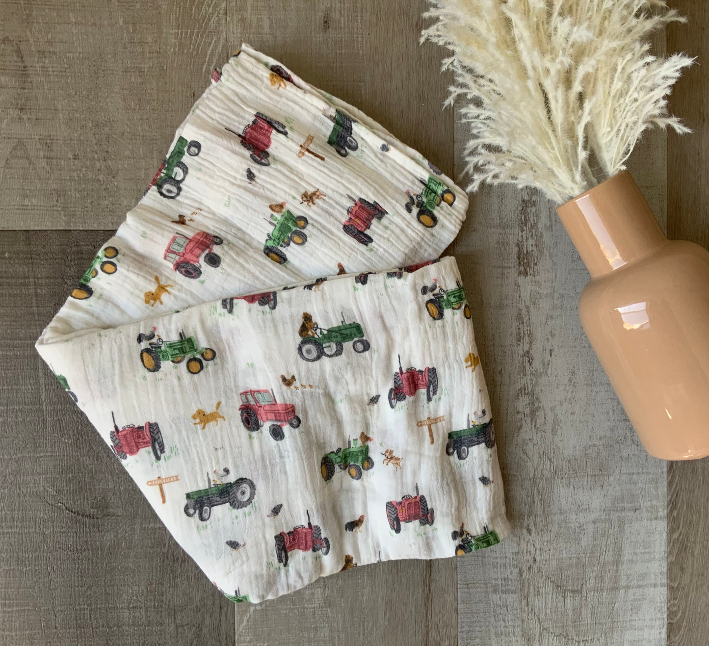 Tractor & Friends Muslin Swaddle