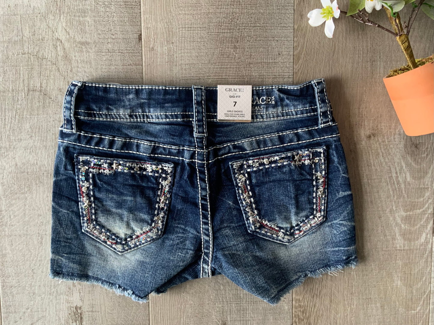 Detailed Denim Shorts