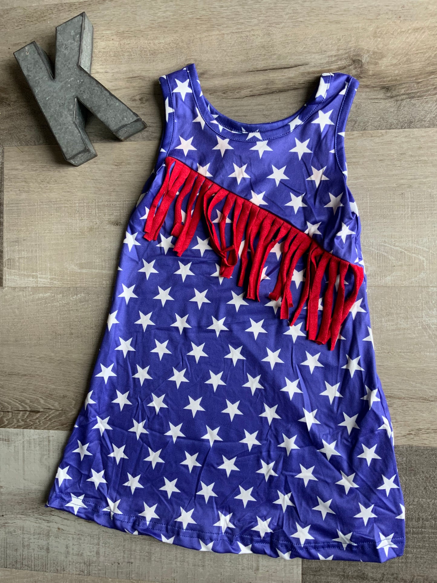 Blue Star Fringe Dress