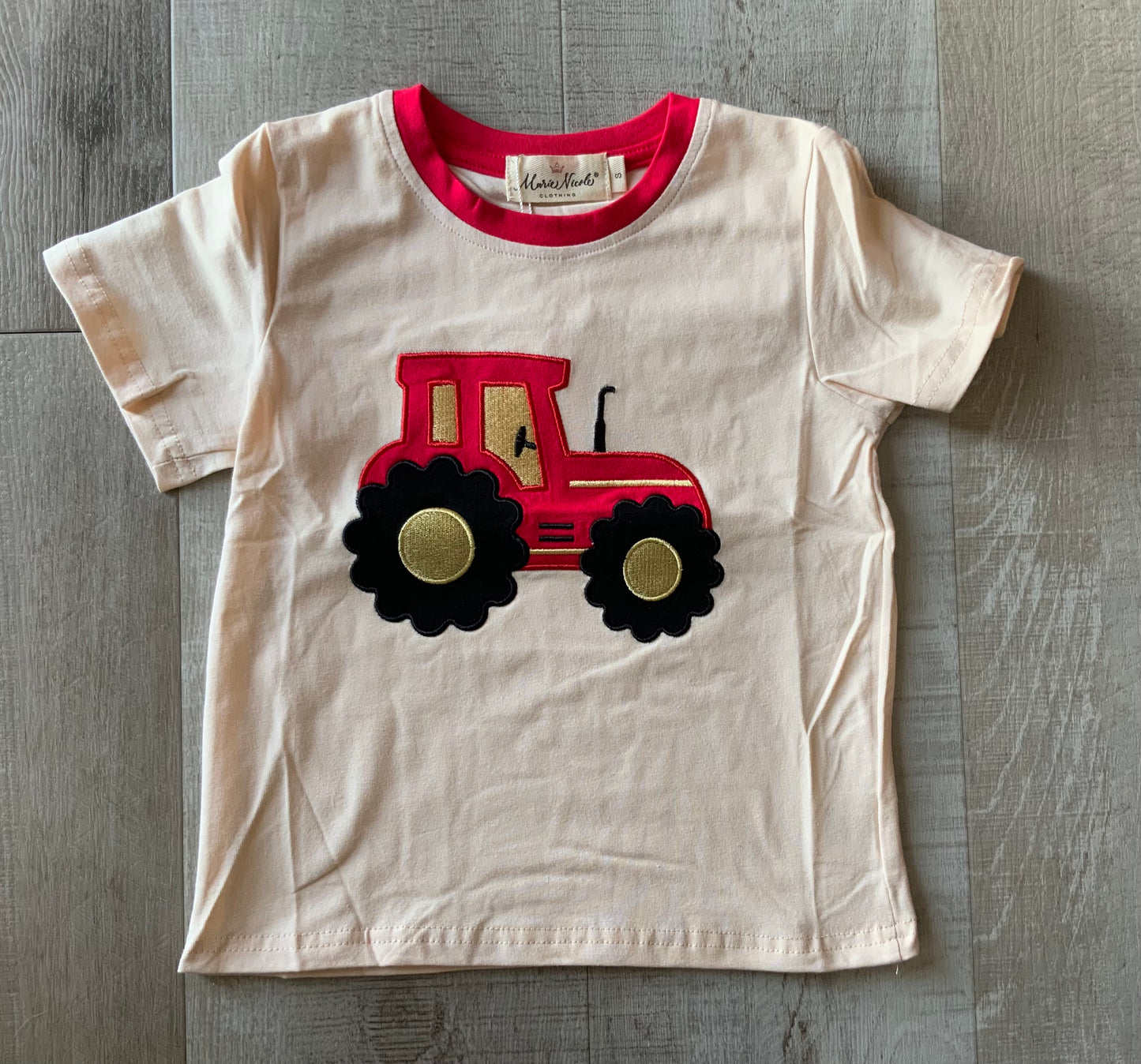 Embroidered Red Tractor Shirt