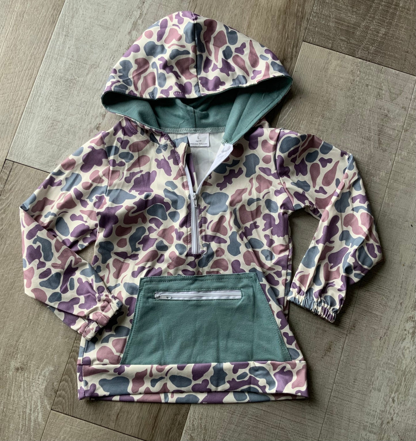 Light Camo Hooded Pullover