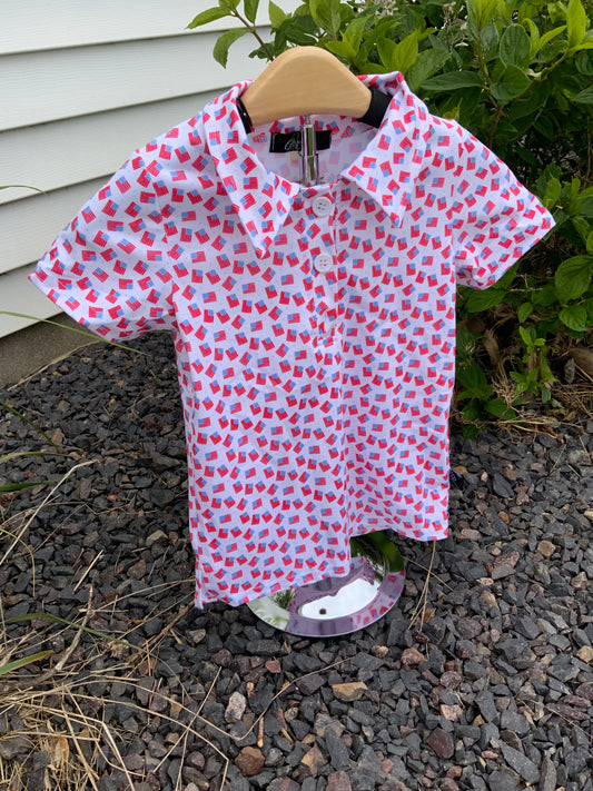 American Flag Collar Shirt