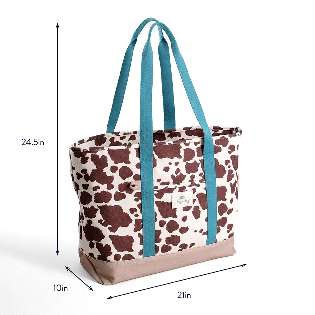 Cow Print Itzy Ritzy Canvas Tote
