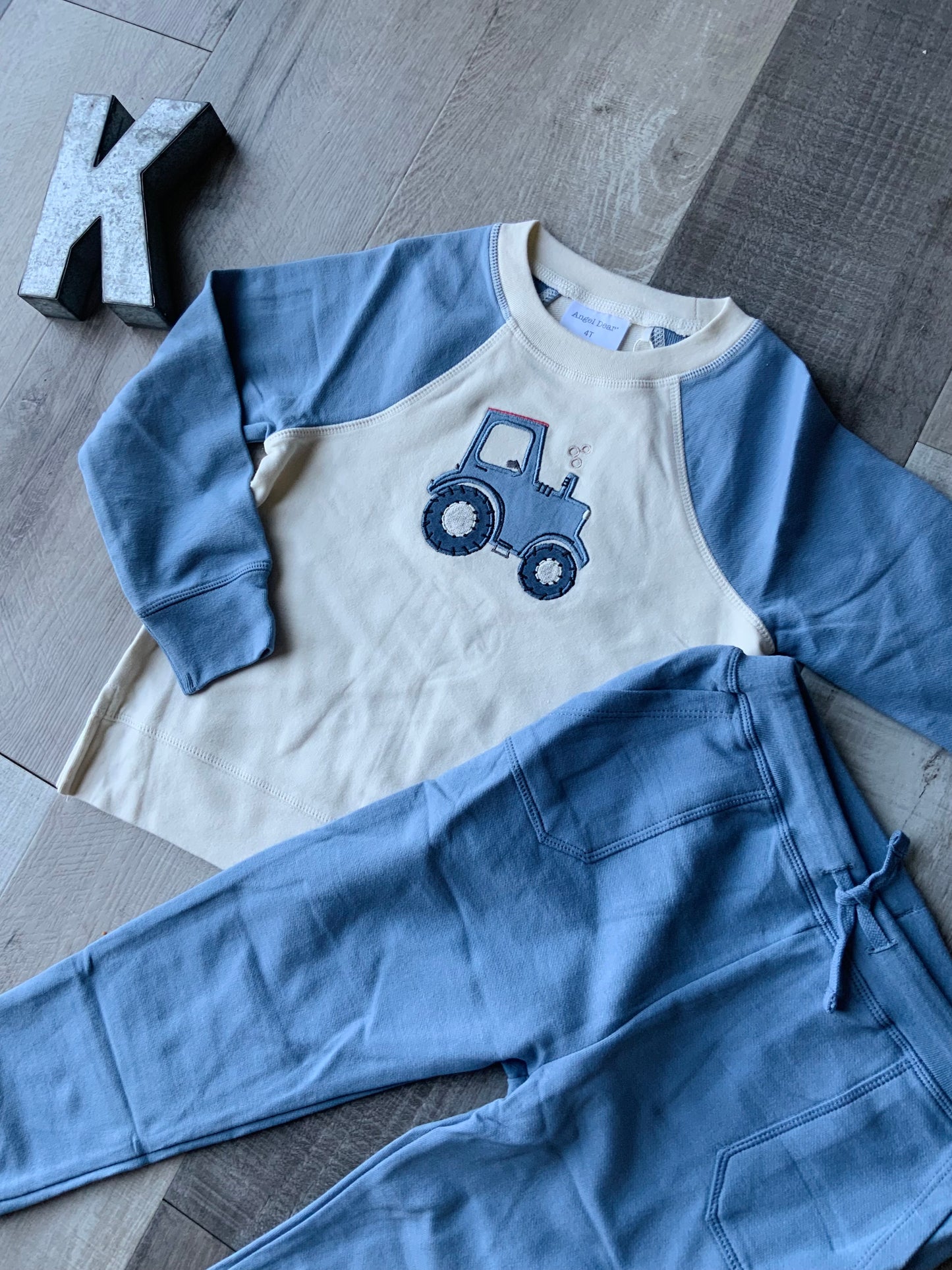 Blue Tractor Terry Jogger Set