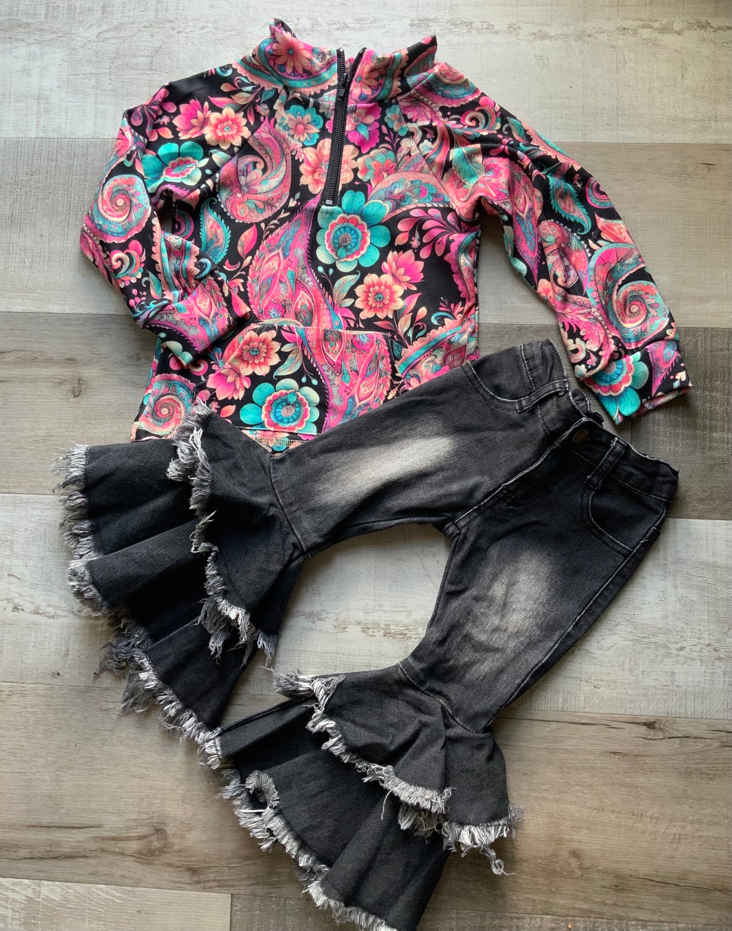 Midnight Bloom Paisley Pullover