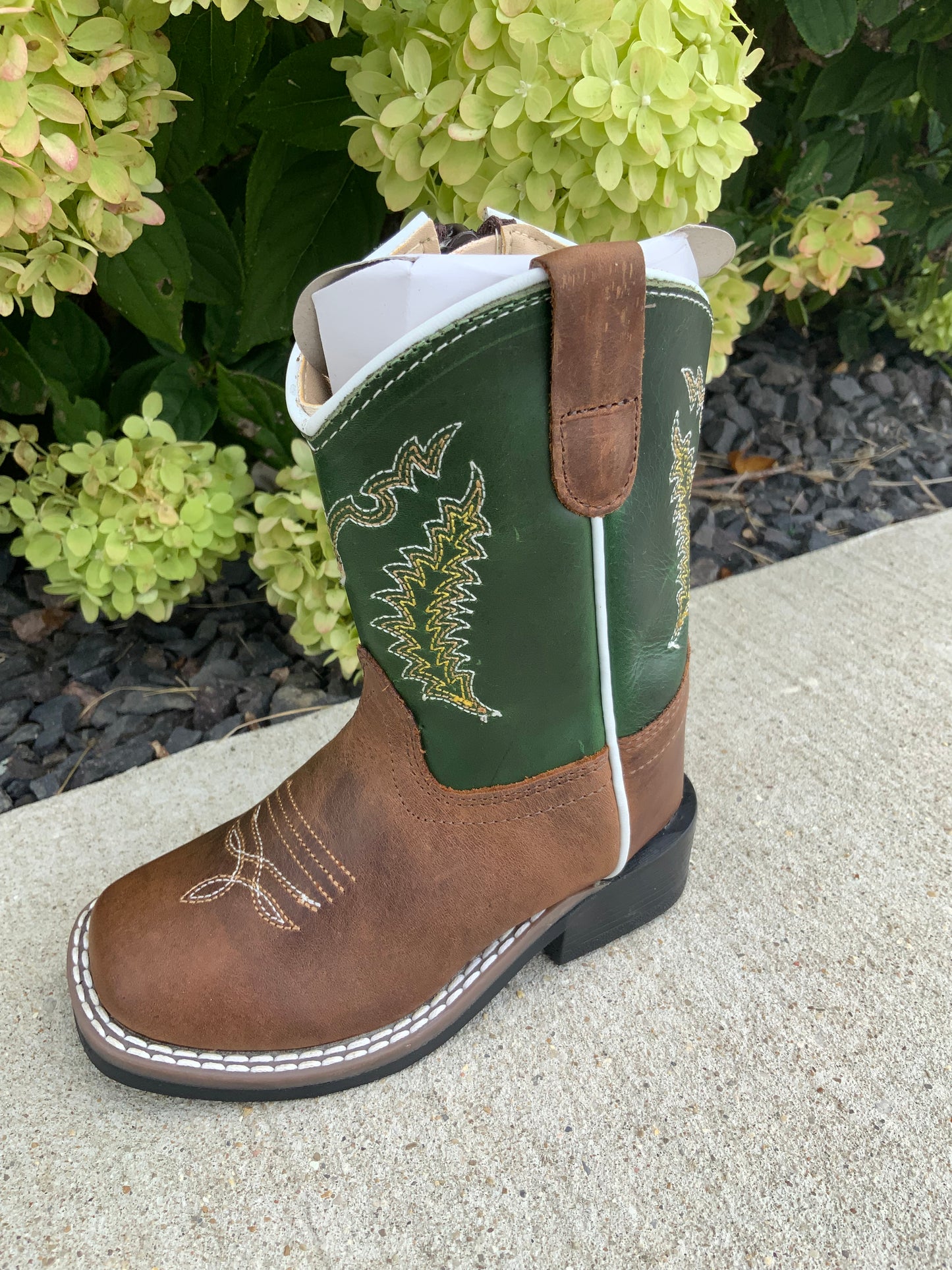 Green & Yellow Toped Boots