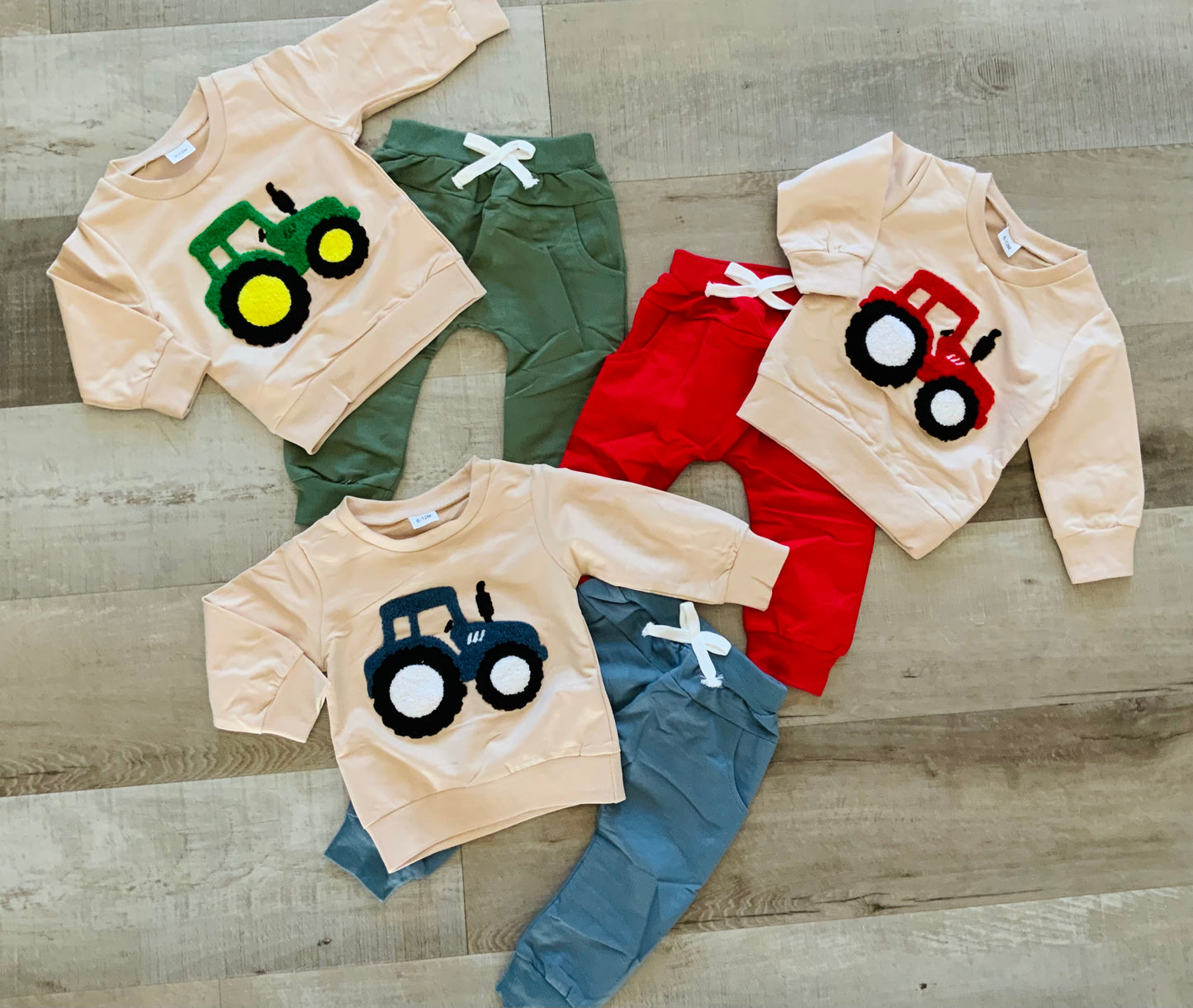 Blue 3D Tractor Jogger Set