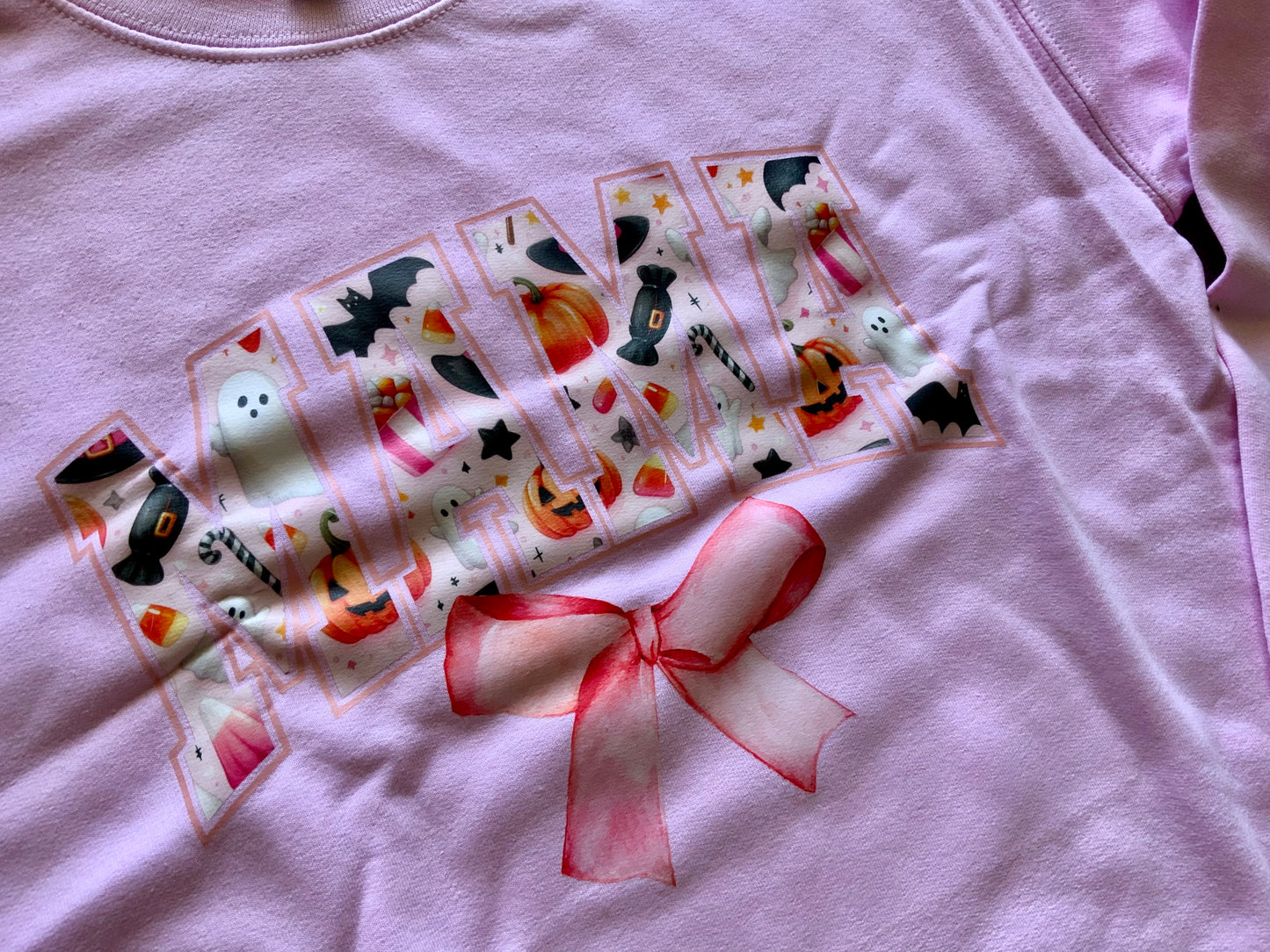 Pink Halloween Mama Crewneck Sweatshirt
