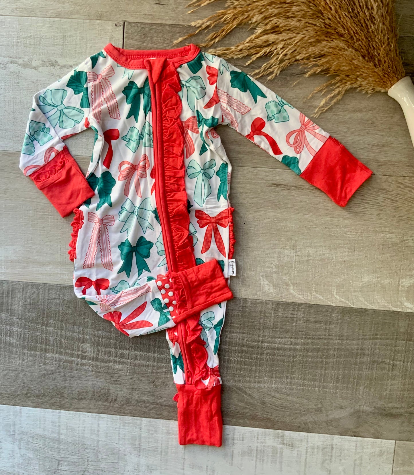 Belle Bows Ruffle Zipper Sleeper