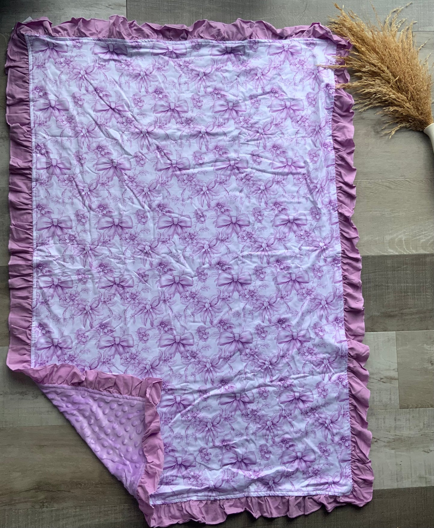 Purple Bows Blanket
