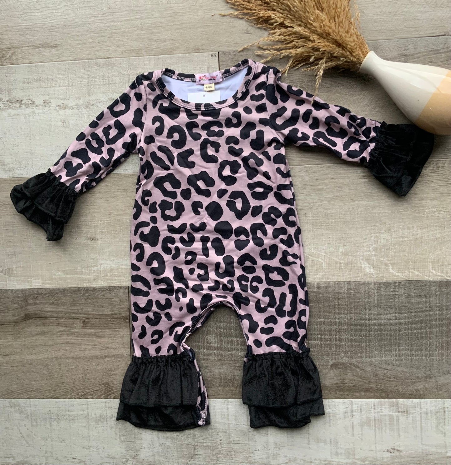 Copper Leo Ruffle Romper