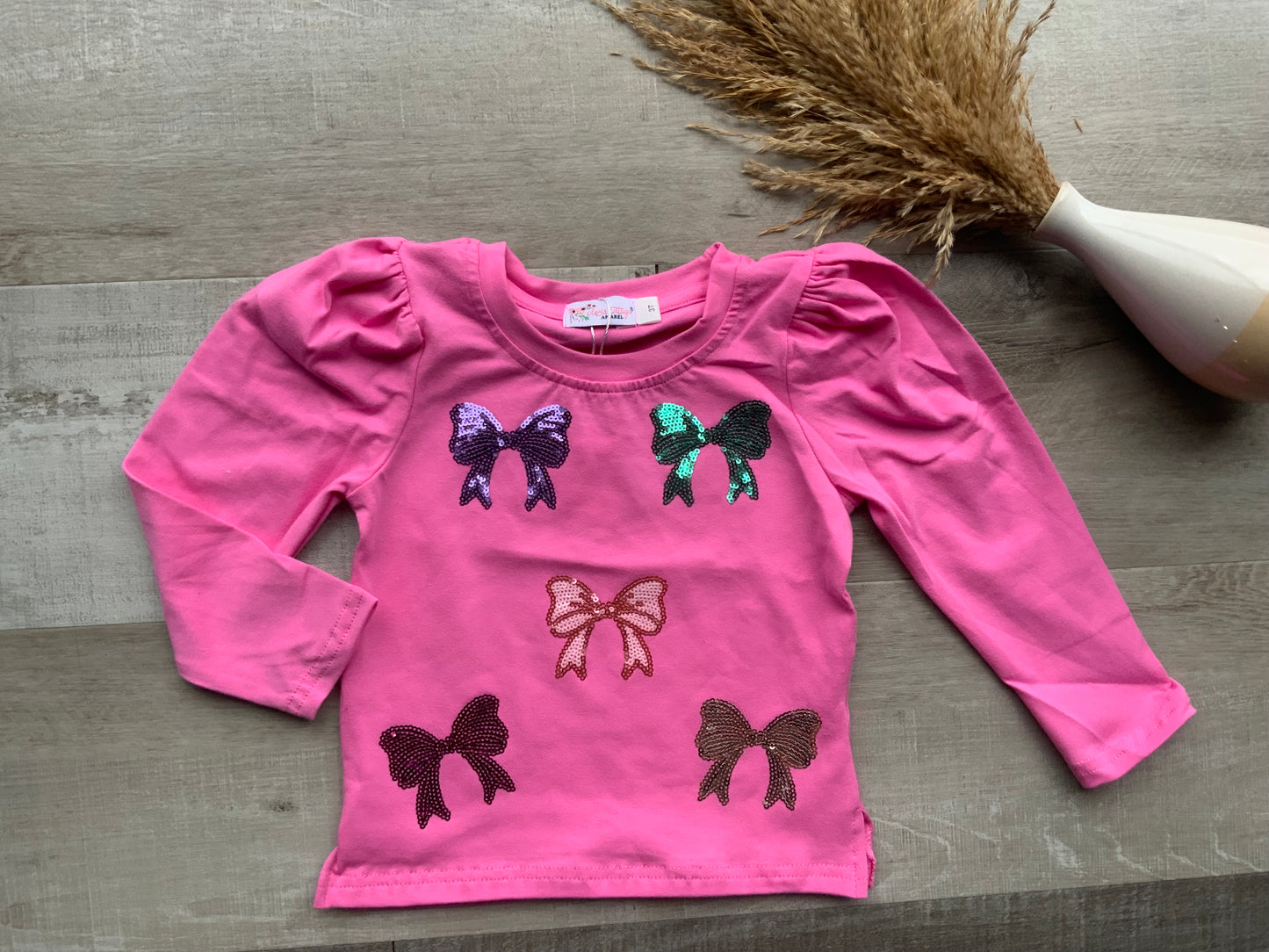 Coquette Bows Sequin Top