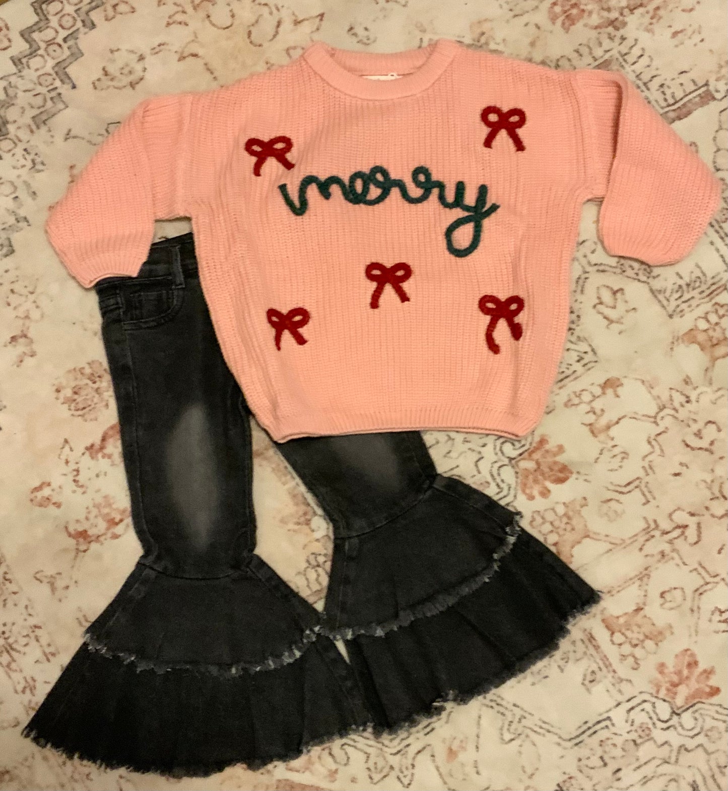 Merry Bows Oversized Sweater