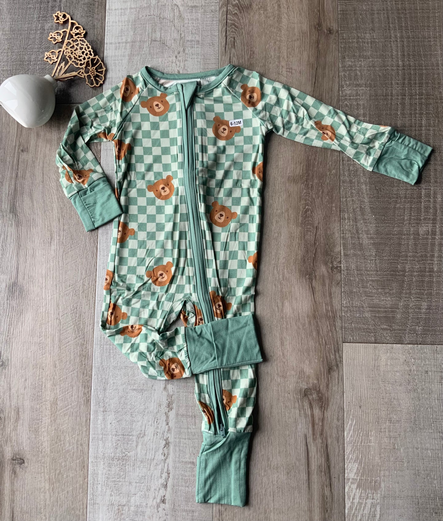 Teddy Bear Sage Check Sleeper