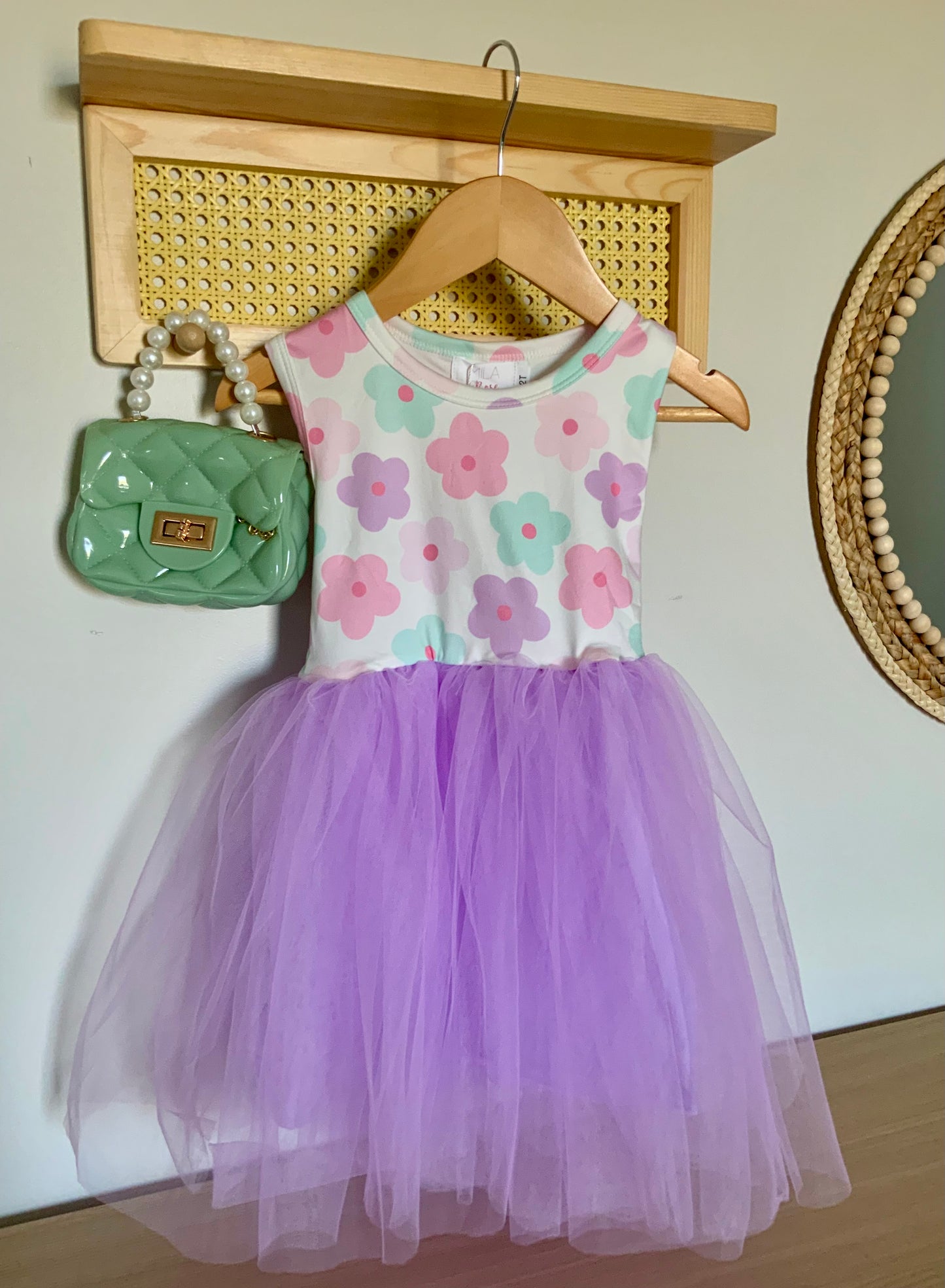 Lavender Blooms Tank Tutu Dress