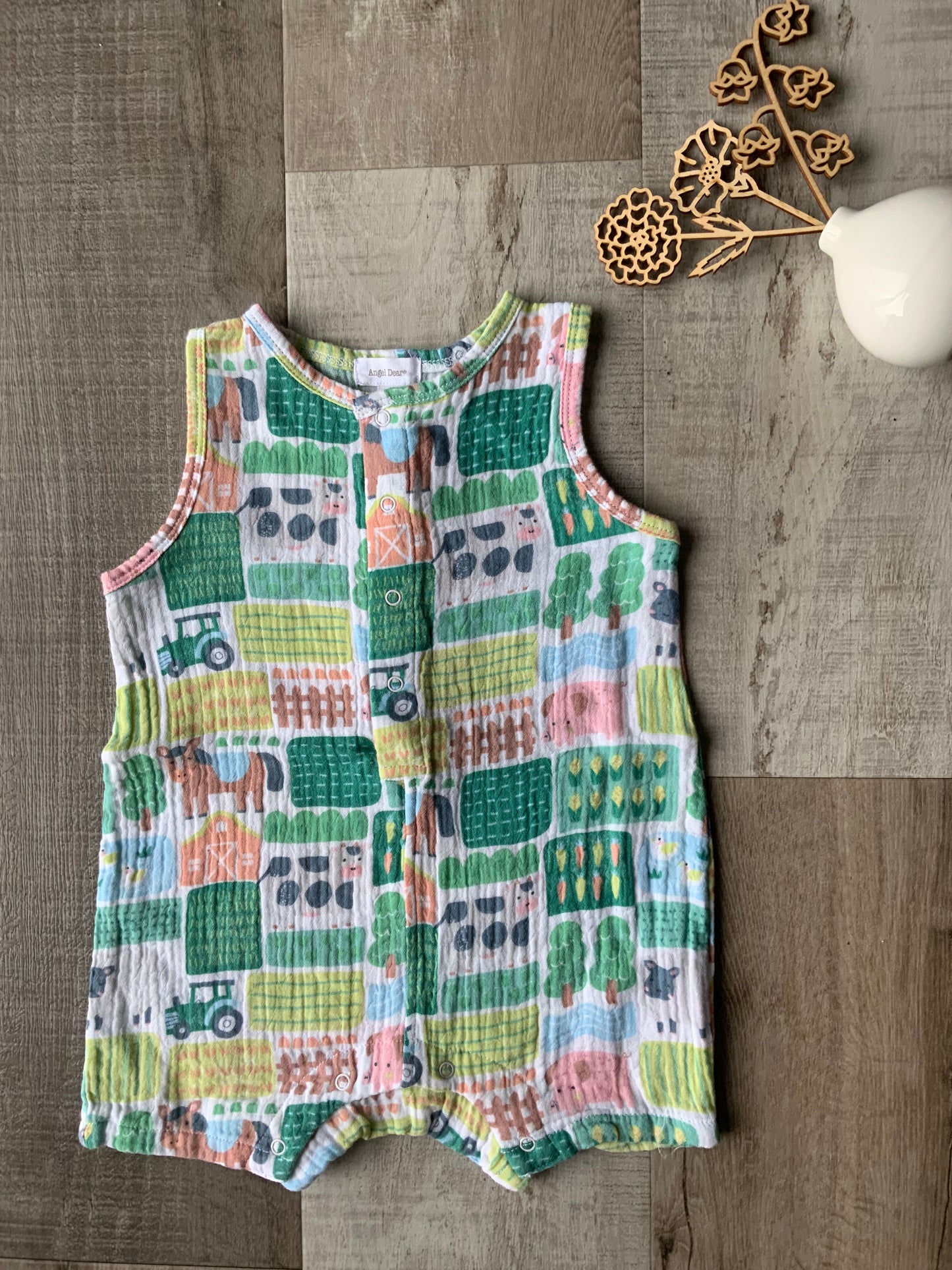 Patchwork Farm Shortie Romper