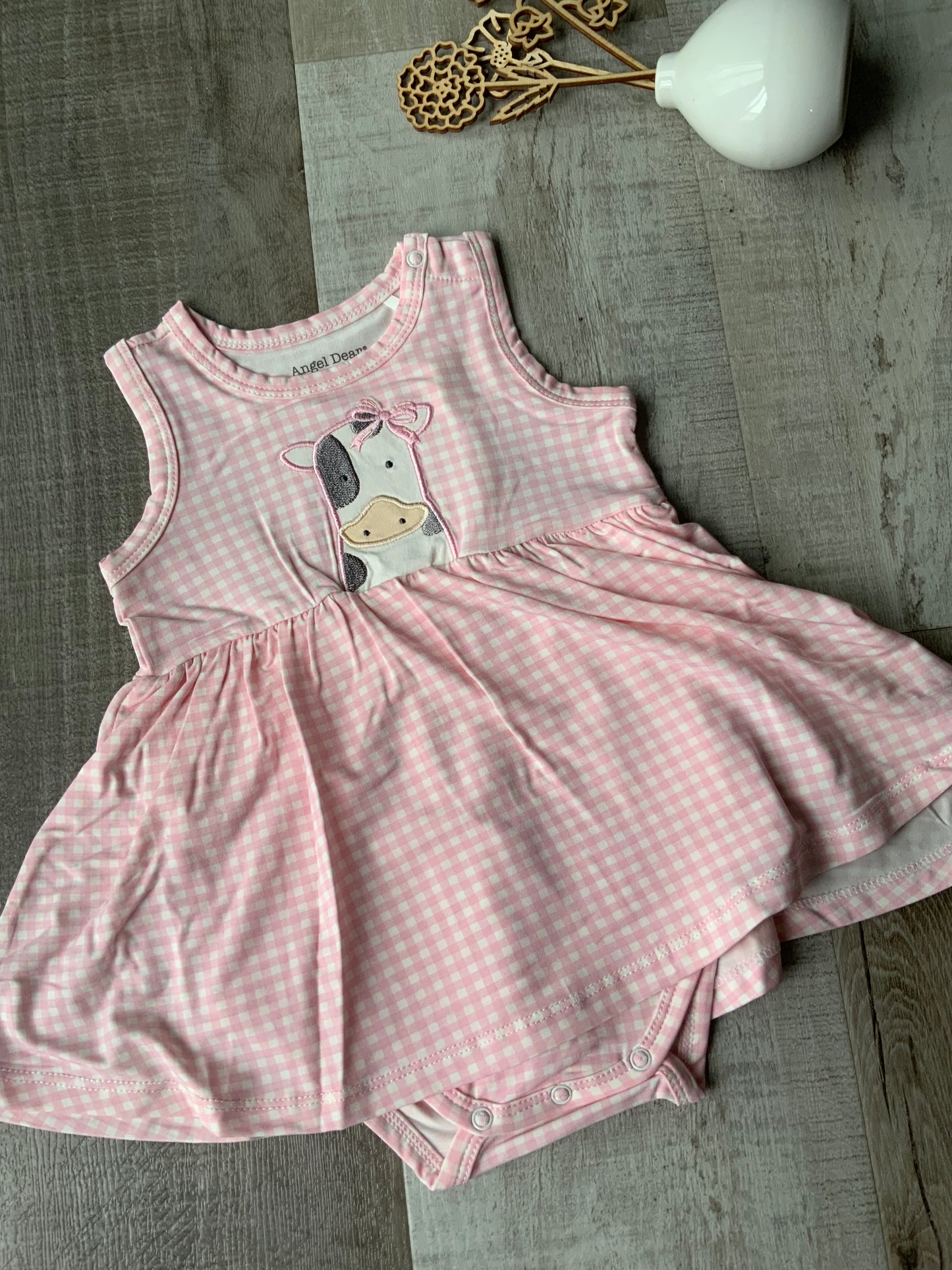 Cute Farm Animal Applique Dress