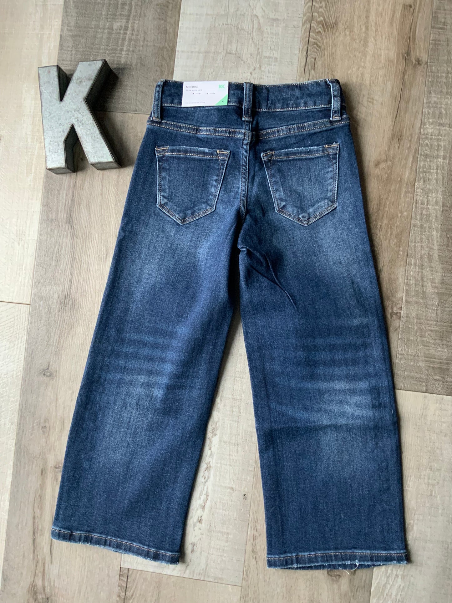 Youth Dark Wash Mid Rise Slim Leg Jeans by KanCan