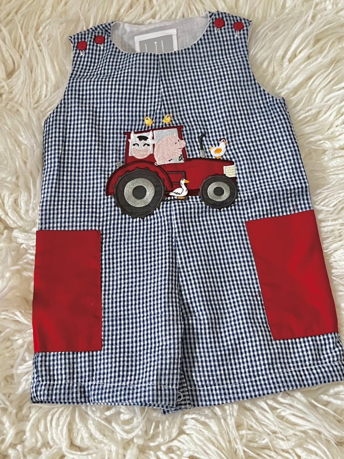 Barnyard Applique Overalls