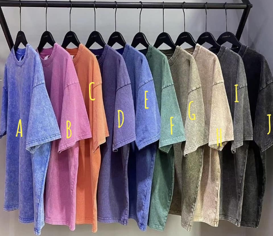 Acid Wash Crewneck Tee