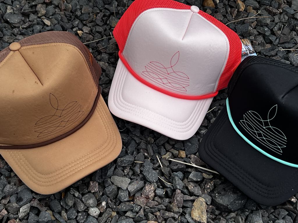 Boot Stitch Trucker Hat-Black