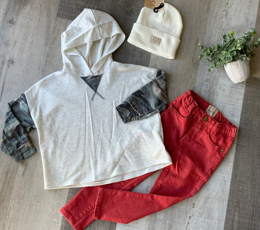 Camo & Oatmeal Hoodie