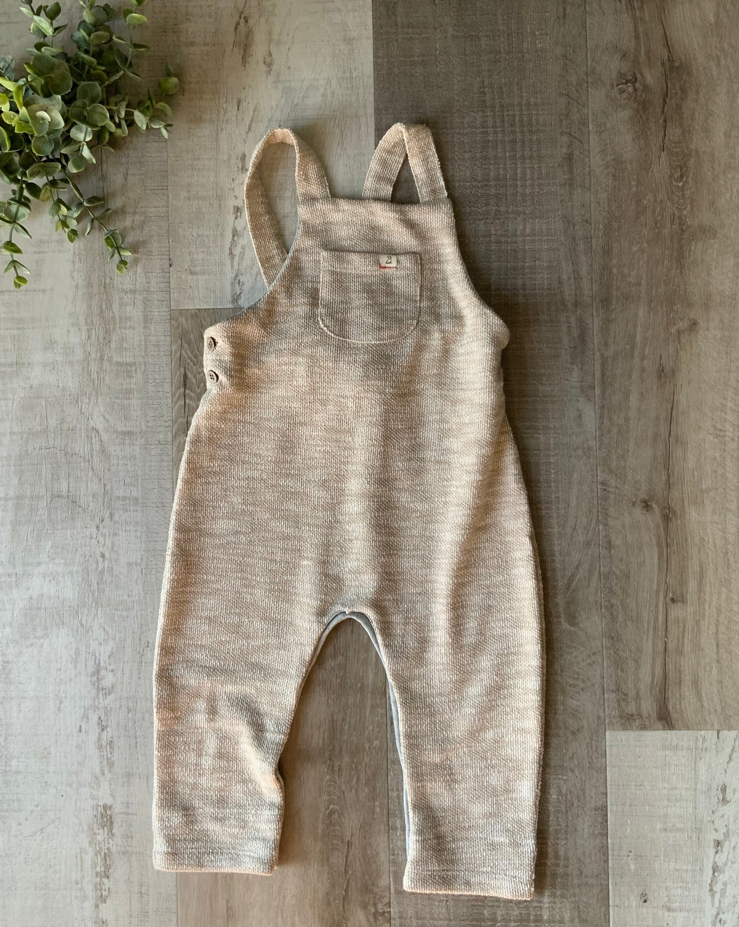 Beige Jersey Overalls