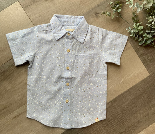 Blue Floral Button Up