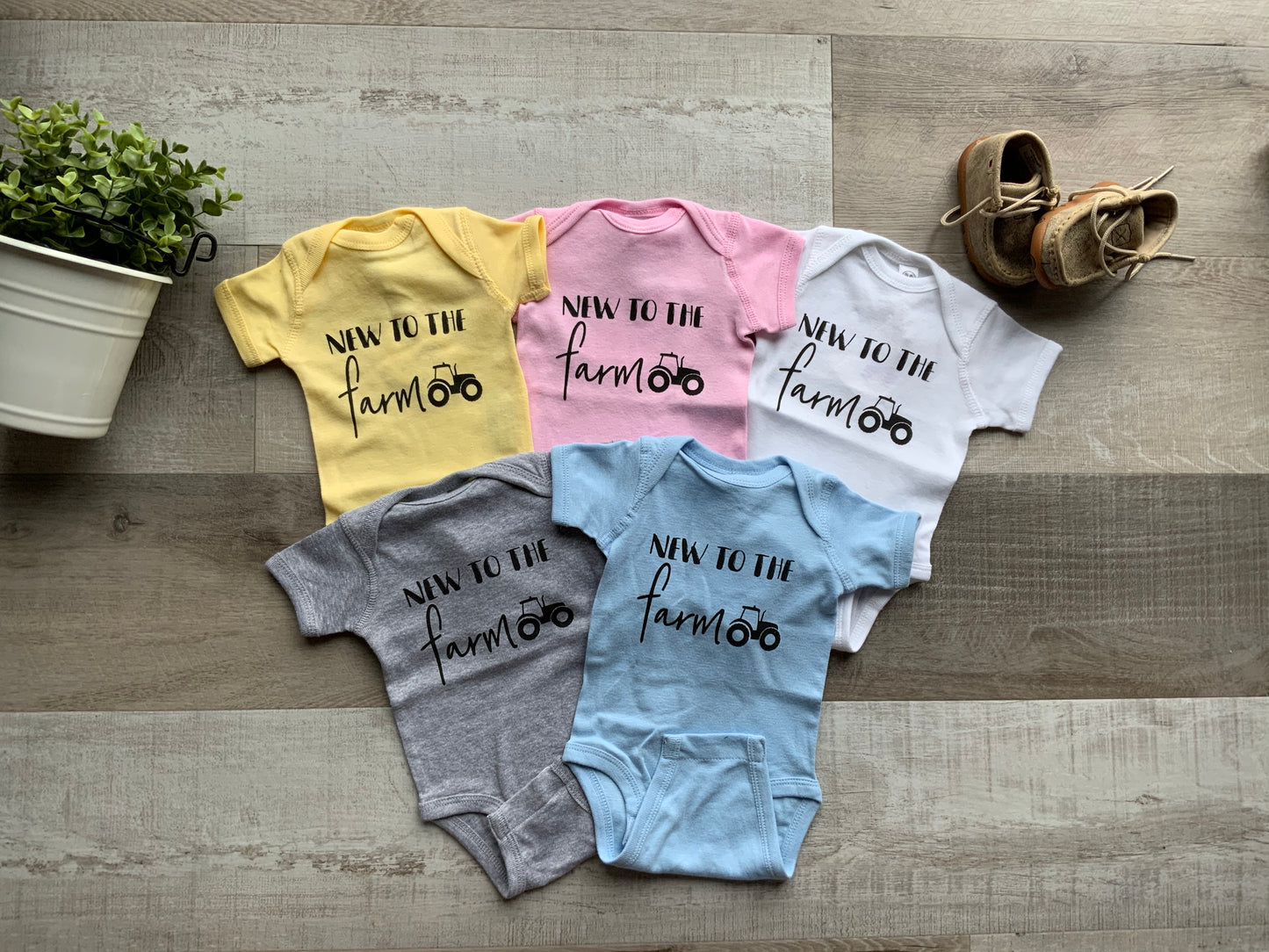 New to the Farm Tractor Onesie