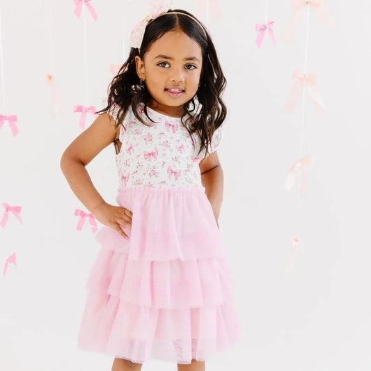 Bow Floral Tutu Dress