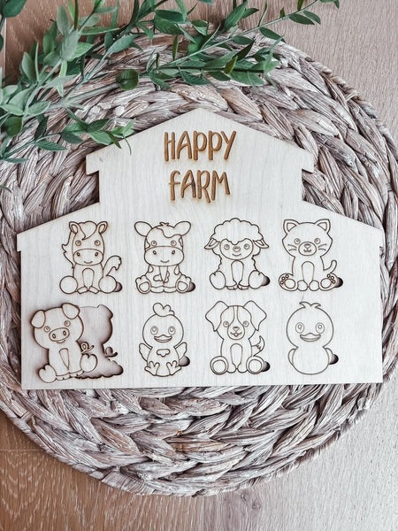 Happy Farm Paint Puzzle