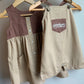 Western Oatmeal Pearl Snap Dress